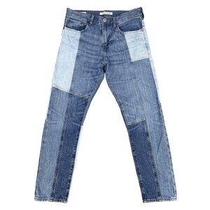 Pacsun Mens Eco Indigo Slim Taper Patchwork Jeans Sz 29 x 30